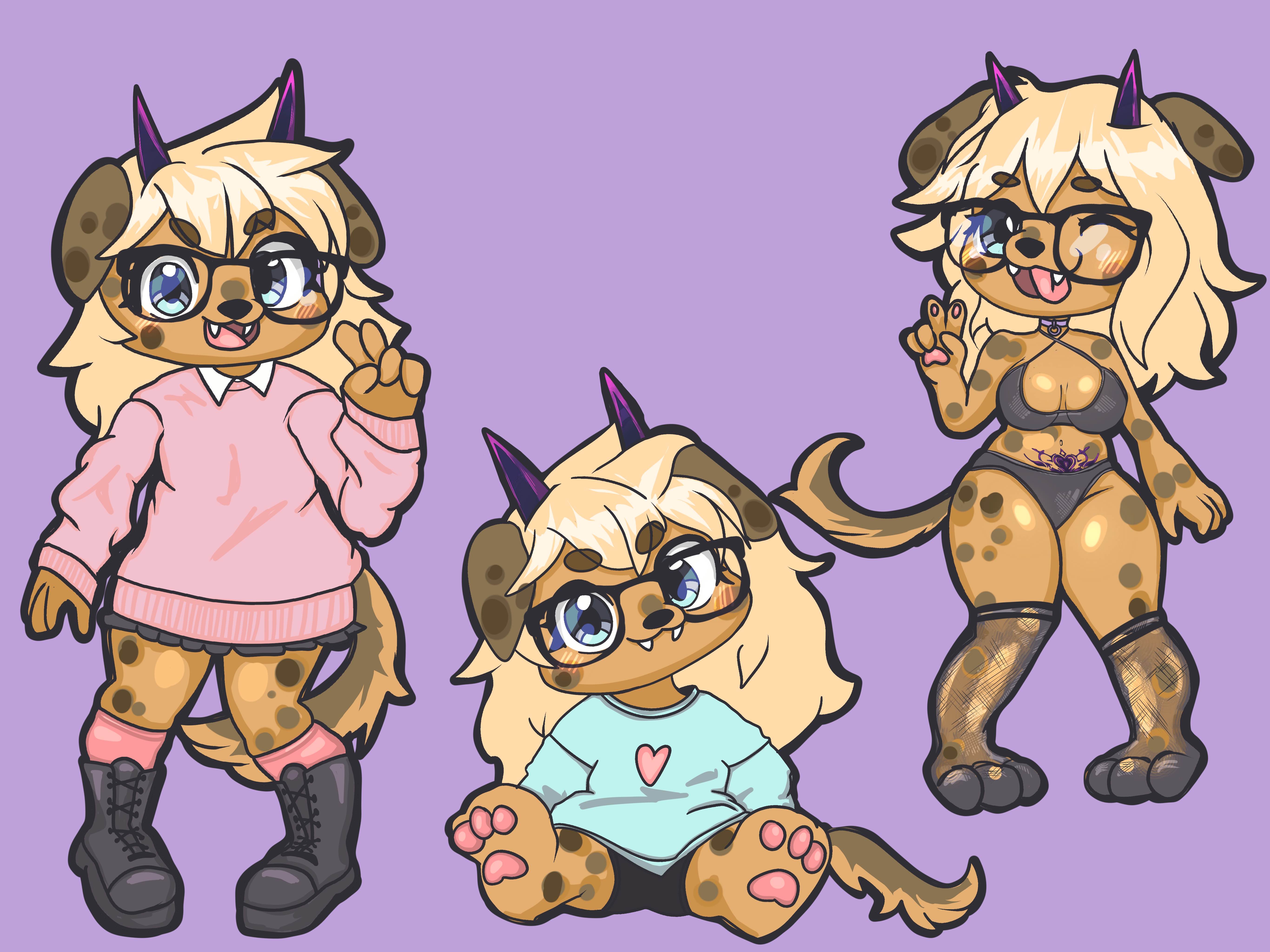 3 Puppy girls Nele, Pumpkin and Nyx